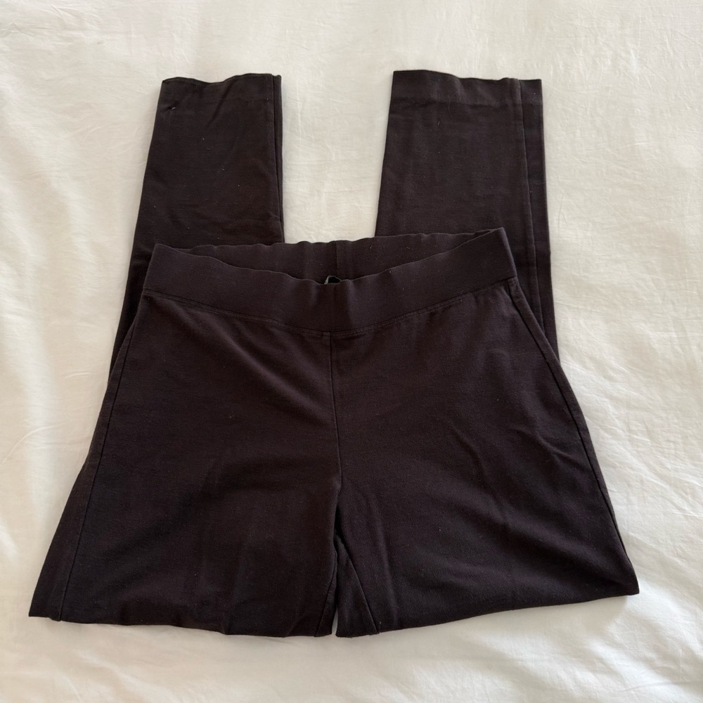 Eileen Fisher brown pull on knit pants size small
